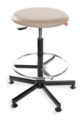 Taboret BlackTab Eco H+RING z podnóżkiem — ekoskóra na stopkach