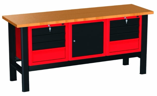 Polski Profesjonalny Stół Warsztatowy N-3-16-01 - 8 Szuflad, 1000kg, Centralna Blokada