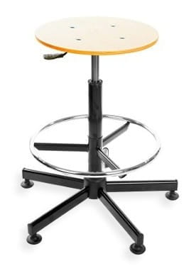 Taboret BlackTab 02 H+RING z podnóżkiem — sklejka lakierowana na stopkach