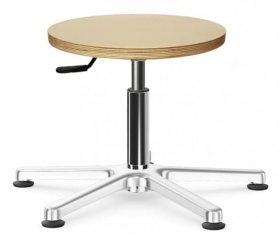 Taboret TunTab chrome chromowane — sklejka lakierowana na stopkach