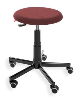 Taboret BlackTab 01 WH — tkanina BEST na kółkach