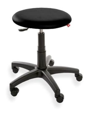 Taboret ErgoTab Eco WH — ekoskóra na kółkach