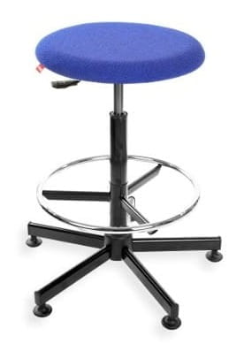 Taboret BlackTab 01 H+RING z podnóżkiem — tkanina BEST na stopkach