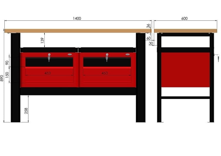 Polski Profesjonalny Stół Warsztatowy N-3-10-01 Solidny Udźwig 1000kg - nośność 1000 kg