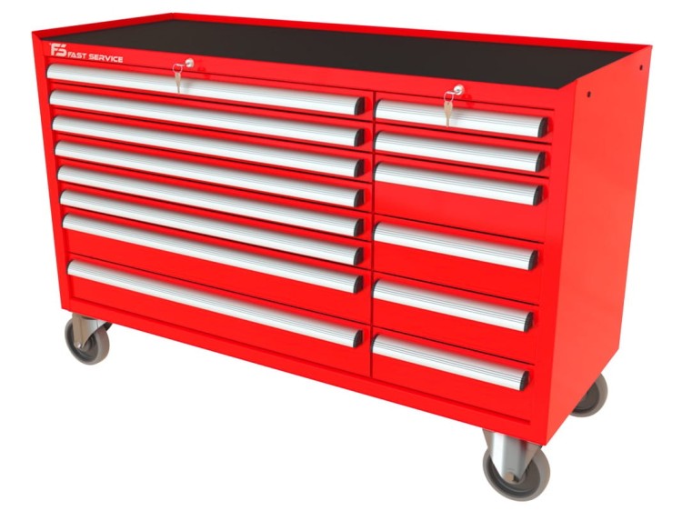 Wózek warsztatowy MEGA z 14 szufladami PM-212-14 - 14 szuflad
