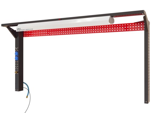 Solidna Tablica Narzędziowa z LED i Przyłączami N196-03-02 Profesjonalna - blacha stalowa 1,5 mm