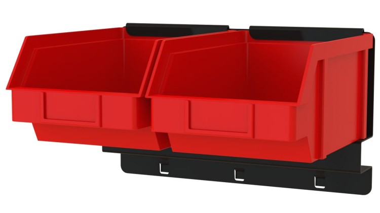 Listwa na 2 pojemniki P2  ZW-P2-2 - blacha stalowa 1,0 mm