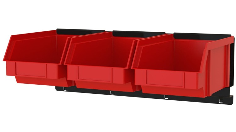 Listwa na 3 pojemniki P3  ZW-P3-3 - blacha stalowa 1,0 mm