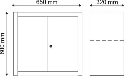 Szafka ścienna S-4-01-00 - nośność 90 kg